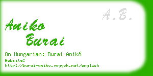 aniko burai business card